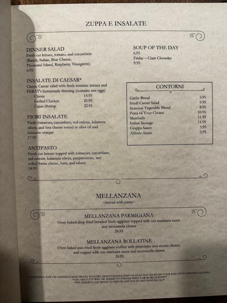 Fiori D'Italia Menu image 3